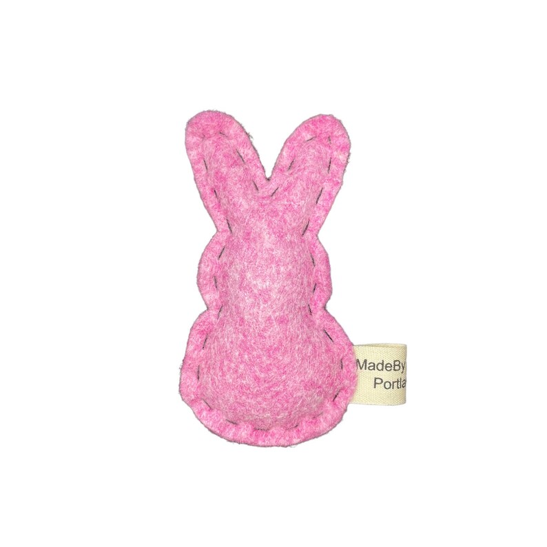Bunny or Carrot cat toy organic catnip wool-blend felt Bunny Pink