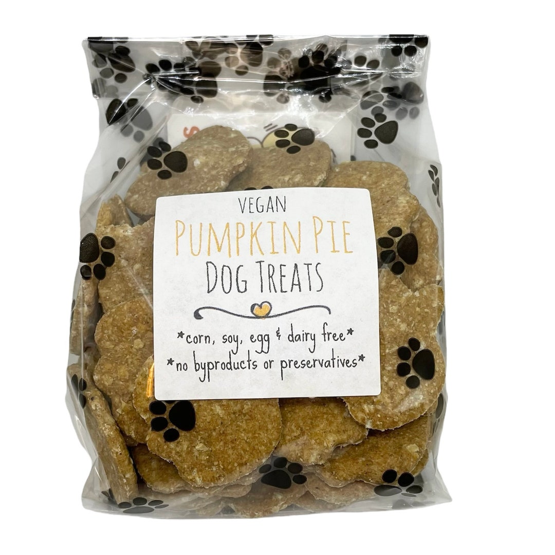 Pumpkin Pie Dog Treats Vegan Hand Cut 5 Oz Paw Print Etsy