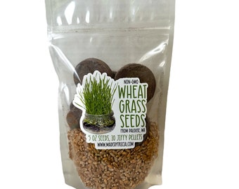 Wheat Grass Seeds: Pet & Cat Grass, Non-GMO, 5 oz
