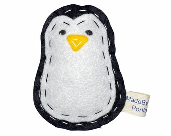 Penguin cat toy | organic catnip | wool-blend felt