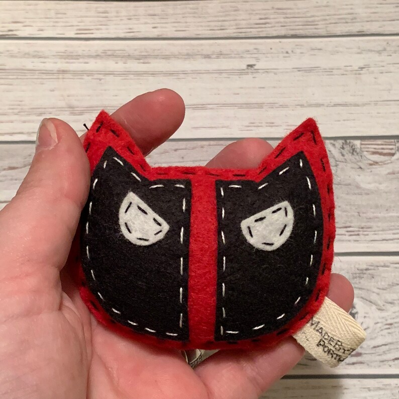 Deadpool Cat Toy Organic Catnip Woolblend Felt Etsy