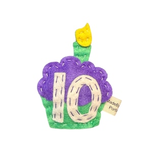 Birthday Cupcake cat toy | choose your colors | organic catnip | wool-blend felt image 7