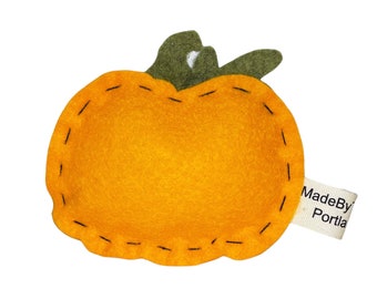 Pumpkin cat toy | organic catnip | wool-blend felt