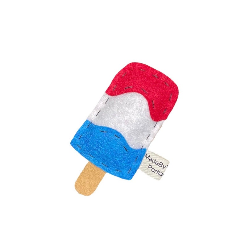 Bomb Pop cat toy organic catnip wool-blend felt image 1