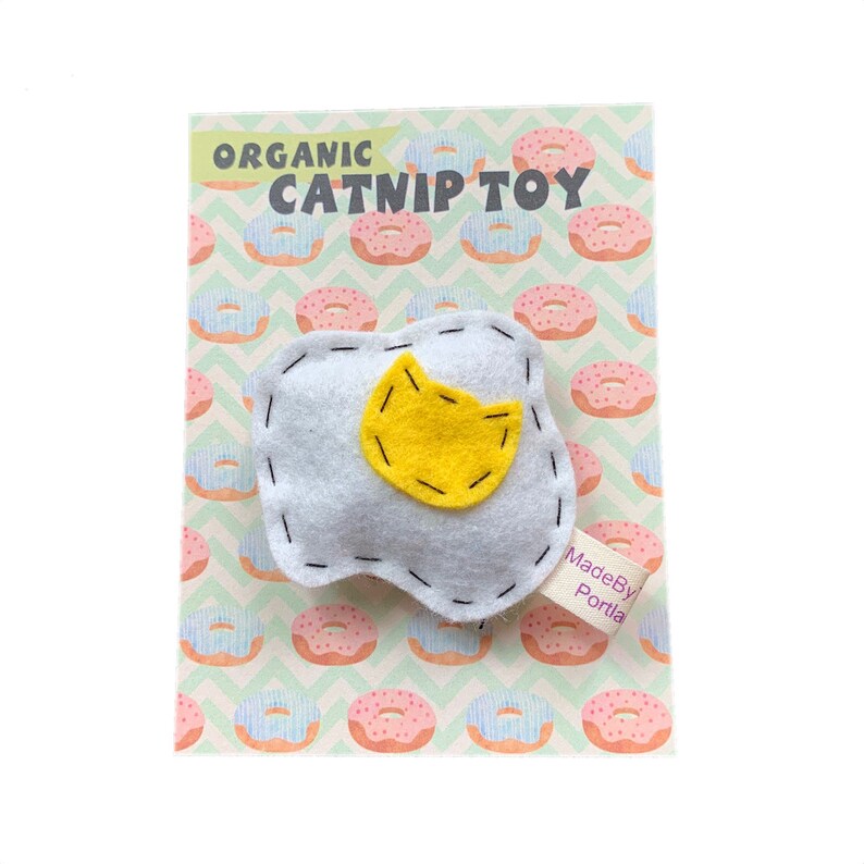 Bacon or Egg Cat Toy Organic Catnip Woolblend Felt Etsy