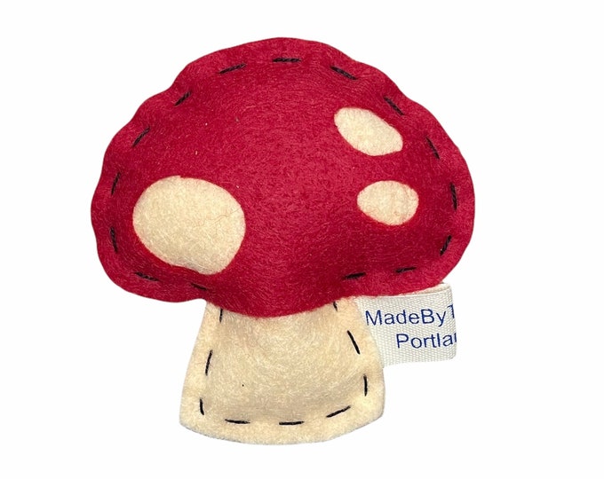 Mushroom Cat Toy Organic Catnip Woolblend Felt Etsy