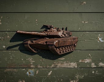 3D-reliëf CNC-bestand militaire tank | VCarve CRV + Toolpaths | Digitale download houtsnijwerk