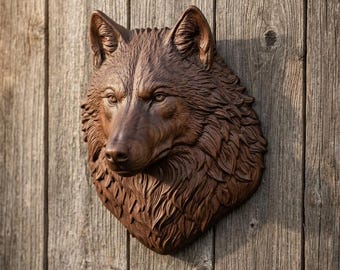 Wolf portret 3D-reliëf CNC-bestand | VCarve CRV + Toolpaths | Digitale download houtsnijwerk