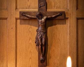 Jezus aan kruis 3D-reliëf CNC-bestand | VCarve CRV + Toolpaths | Digitale download houtsnijwerk