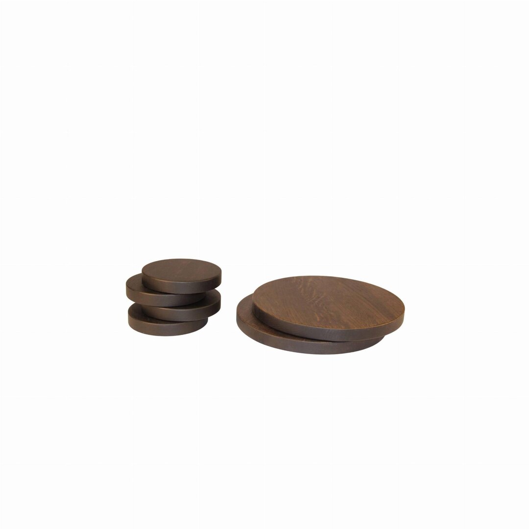 Coaster Set Size Round Wooden Varied Size Coaster Set - Etsy