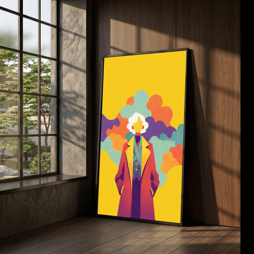 Colorful Abstract Figure Canvas, Bold Modern Woman Art, Contemporary ...