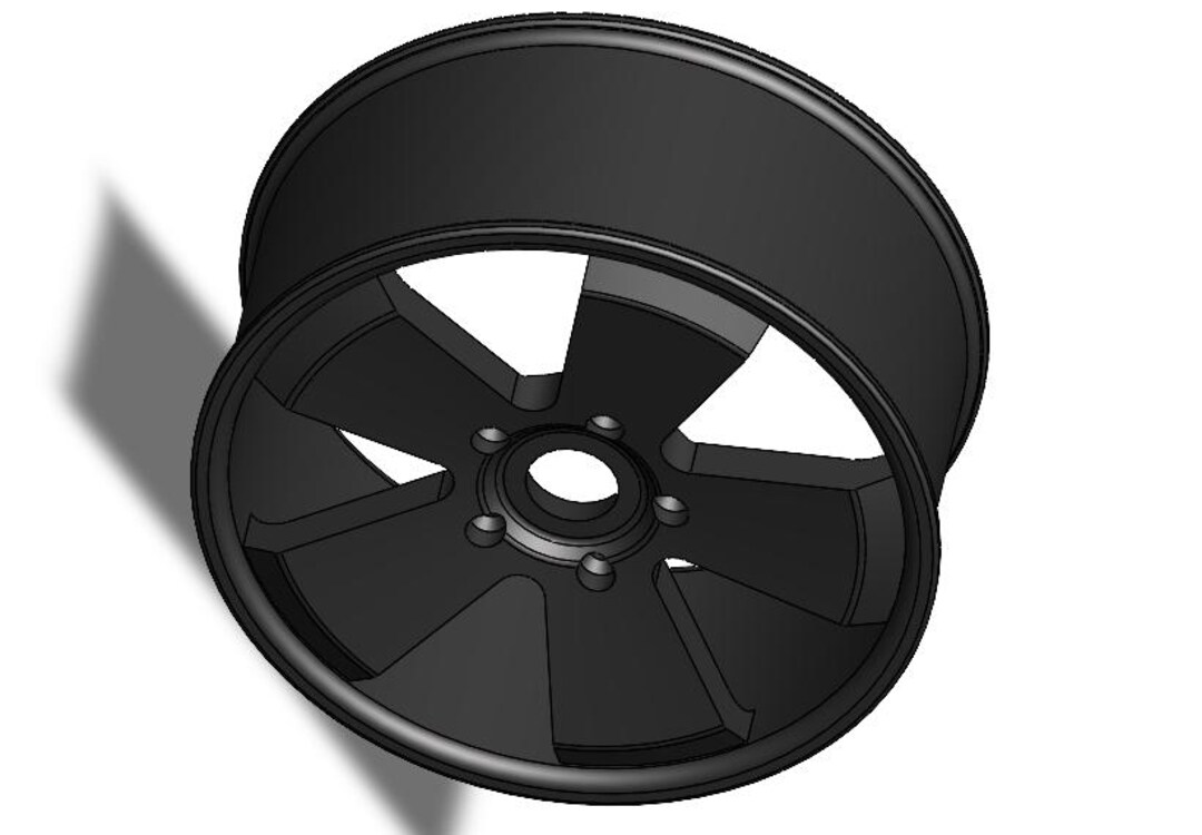 Wheel Rim Template 3D Printable 5-spoke Wheel Rim STL File | 1/10 RC Car, Scale Model ...