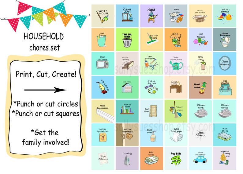 Dwelling CHORES, Printable chores/electronic collage/1 inch/Do it yourself/instantaneous down load/bottle cap prints image about Chores Printable identify Loved ones CHORES, Printable chores/electronic collage/1 inch/Do-it-yourself/prompt obtain/bottle cap prints