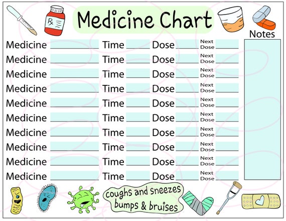 Medicine Tracker Chart