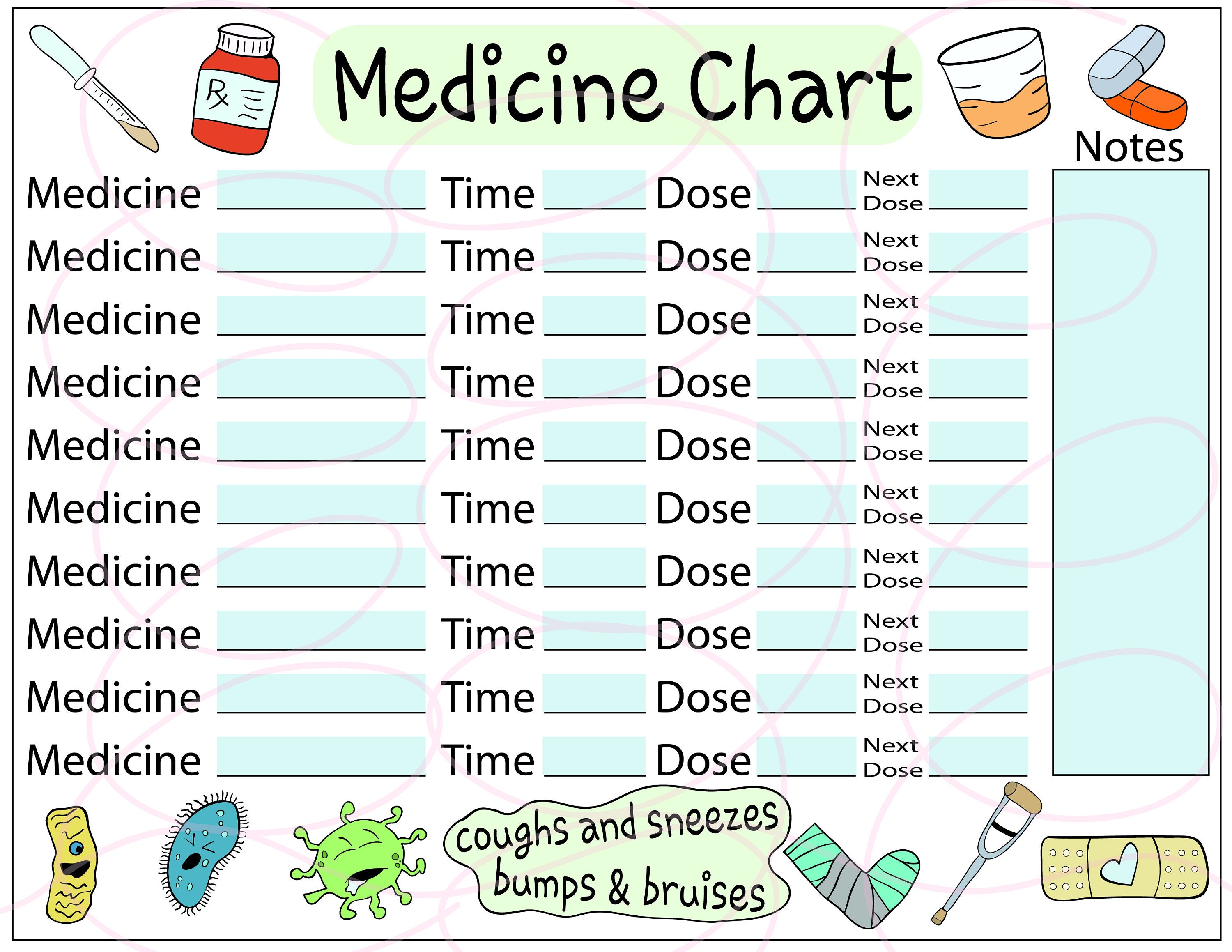 Medication Reminder Chart Pdf