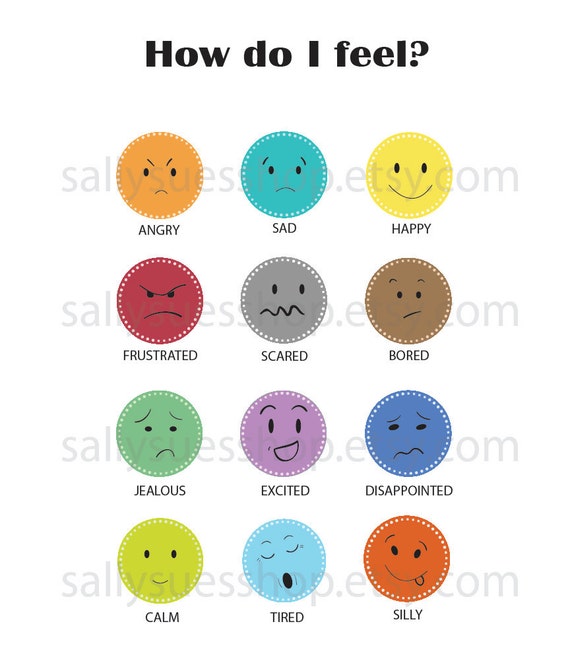 Feelings And Emotions Chart For Preschoolers