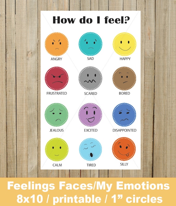 Printable Feelings Chart For Adults