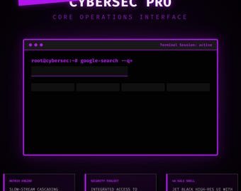 CyberSec Pro Bundle: Animated Matrix Terminal & 4K Browser UI
