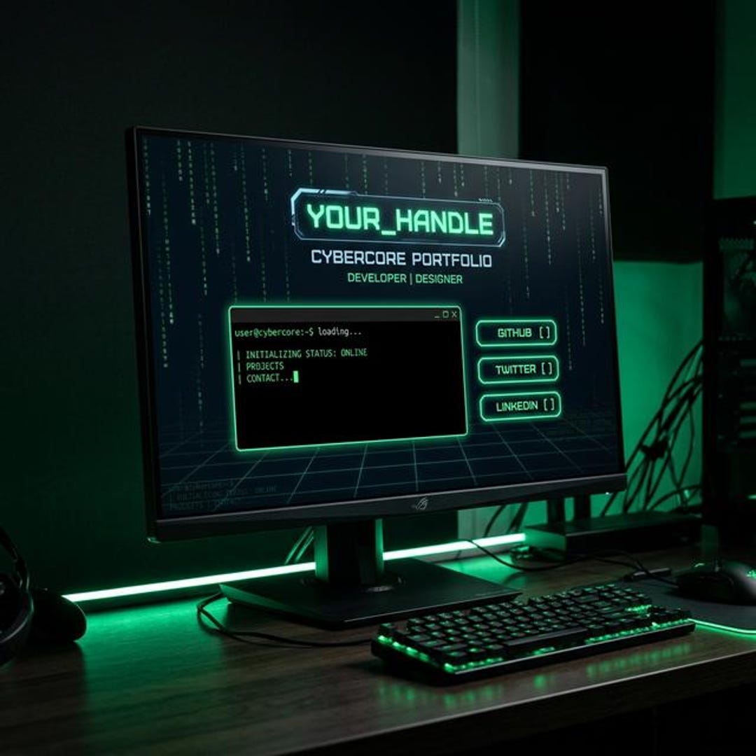 Custom Developer Portfolio | Cyberpunk Matrix Terminal Site Setup ...