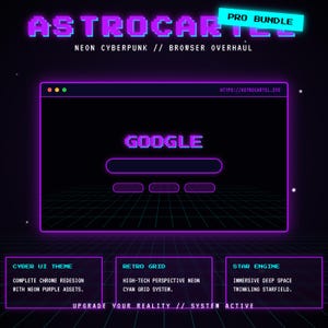 Animated Chrome New Tab Theme: Retro Synthwave Neon Browser Transformation (Digital Download)