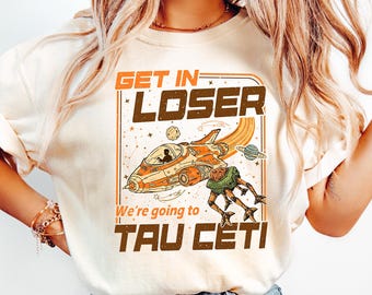 Comfort Colors Tau Ceti Sci-Fi T-Shirt, Retro Space Adventure Tee