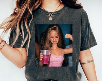 Vintage Doll Party Drinking Tee, Retro 90s Style, Funny Doll Girl Face Shirt, Gift for Men Women