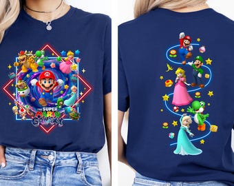 Super Mario Galaxy Shirt, Video Game Fan Gift, Retro 90s Graphic Tee, Super Mario Movie Sweatshirt, Galaxy Adventure Crewneck, Birthday Gift