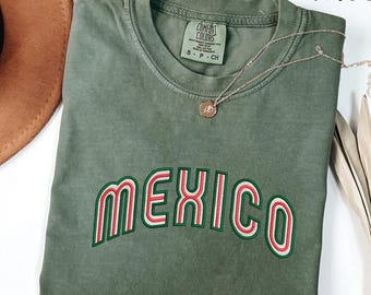 Comfort Colors® Mexico T-Shirt Vintage 1968 Design, Retro Heritage Graphic Tee, Cultural Identity Shirt, Mexican Pride Tee, Soccer Fan Gift