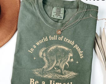 Comfort Colors® Jimothy The Raccoon Shirt, Trash Panda Humor Tee, Viral Seattle Meme T-Shirt, Be A Jimothy Gift, Retro Animal Graphic Tees