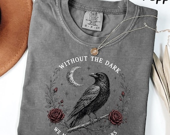 Comfort Colors® Edgar Allan Poe Shirt, Poem Shirt, Gothic Raven Shirt, Dark Academia Tee, Gothic Skull Shirt, Poetry Themed Gifts,