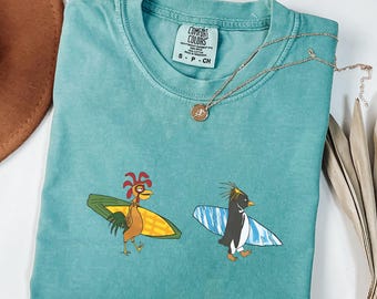 Comfort Colors® Cody Maverick And Chicken Joe Shirt, Surf’s Up T-shirt, Funny Movie Fans Tee Movie Meme Sweatshirt, Trendy Chicken Joe Top,