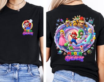 Super Mario Galaxy Movie Poster Shirt, Mario Since 85 Tee, Nintendo World Family Holiday Tee, Universal Orlando Birthday Gift