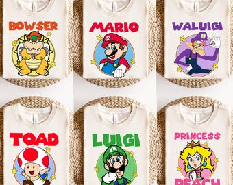 Super Mario and Friends Matching Group Shirts