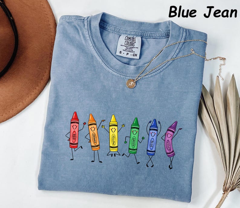 Comfort Colors® Funny Teacher Life Shirt Happy Doodle Back To School Gift Preschool Teacher School Supplies Shirt Crayon Pencil Tee image 4
