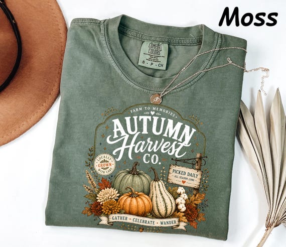 Comfort Colors® Autumn Harvest Shirt | Cottagecore Fall Tee | Pumpkin Garden Graphic Shirt | Fall Gift for Her |