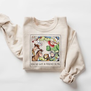 You've Got A Friend In Me Sweatshirt, Disney Toy Story Sweater, Disney Trip Hoodie, Disney Friends Tee,Toy Story Characters Tee,Best Friends immagine 2