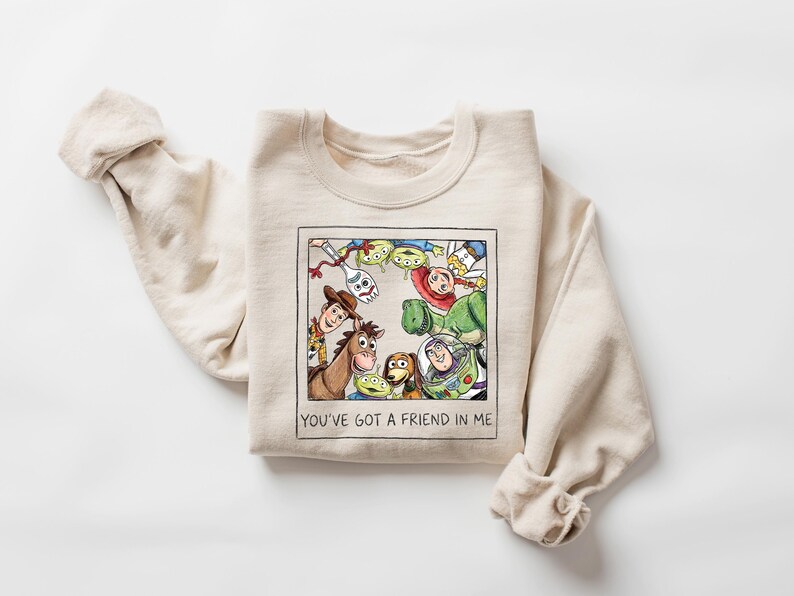 You've Got A Friend In Me Sweatshirt, Disney Toy Story Sweater, Disney Trip Hoodie, Disney Friends Tee,Toy Story Characters Tee,Best Friends immagine 2