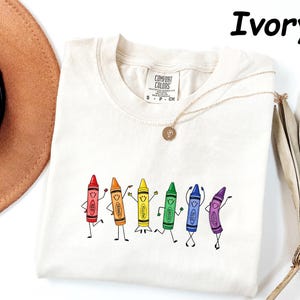 Comfort Colors® Funny Teacher Life Shirt Happy Doodle Back To School Gift Preschool Teacher School Supplies Shirt Crayon Pencil Tee image 6