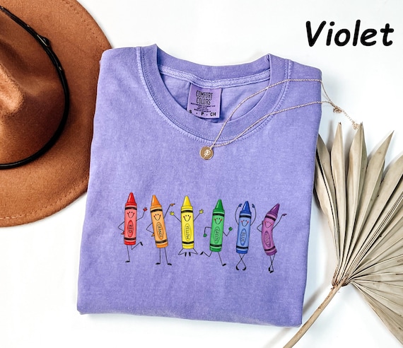 Comfort Colors® Funny Teacher Life Shirt Happy Doodle Back To School Gift Preschool Teacher School Supplies Shirt Crayon Pencil Tee