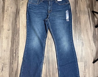 Men’s Casual Straight Leg Pants, Size 36x30, Dark Color, Boot Cut