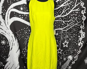 Laundry By Shelli Segal Neon Yellow Sleeveless Mini Dress