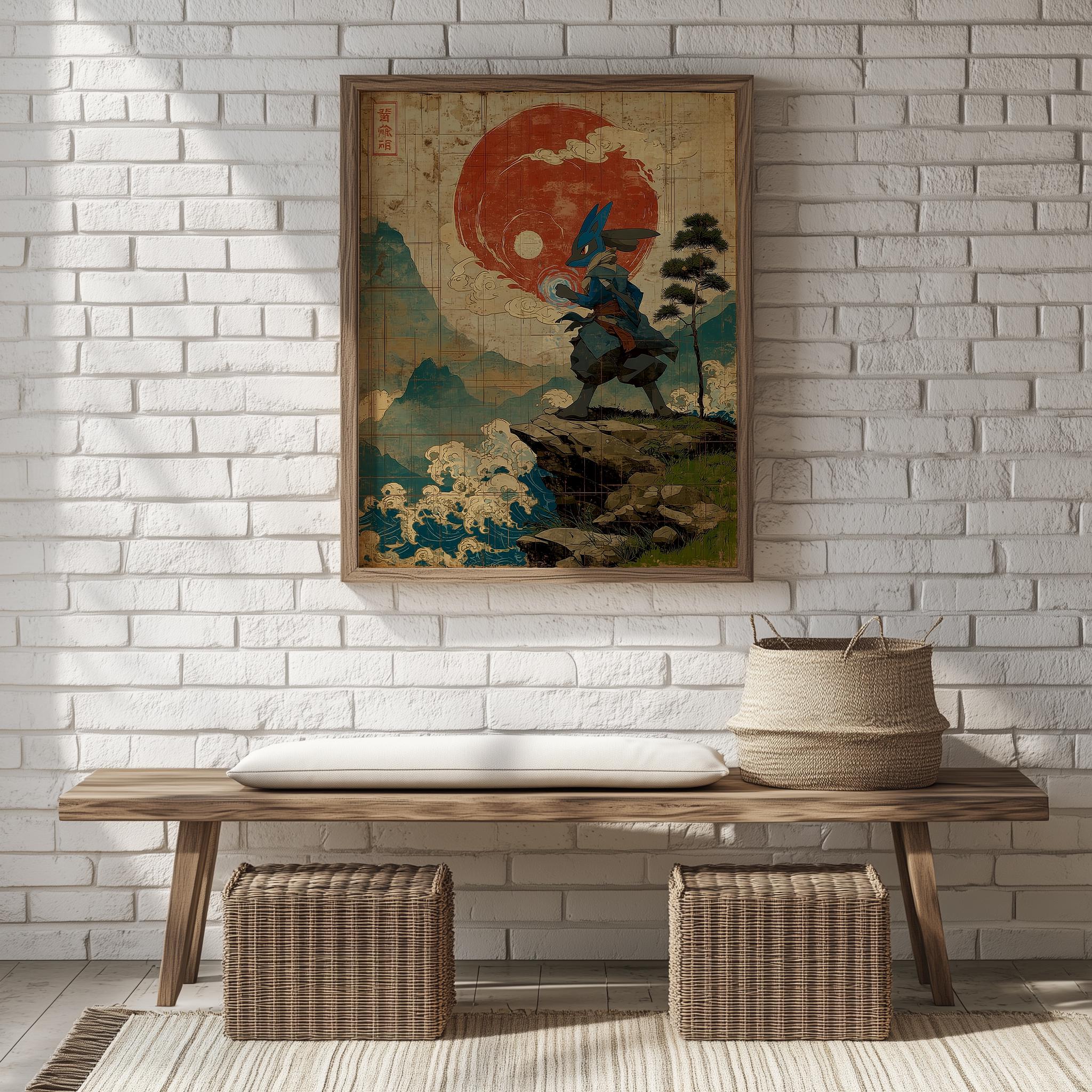 Vintage Japanese Samurai Warrior Print - Moody Ukiyo-e Wall Art ...