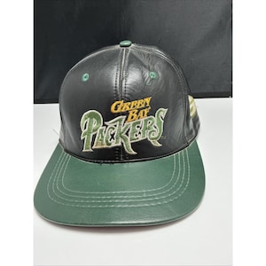 キャップ 90s NFL Green Bay Packers Leather Cap Green Bay Packers Leather Nfl Hat - Etsy