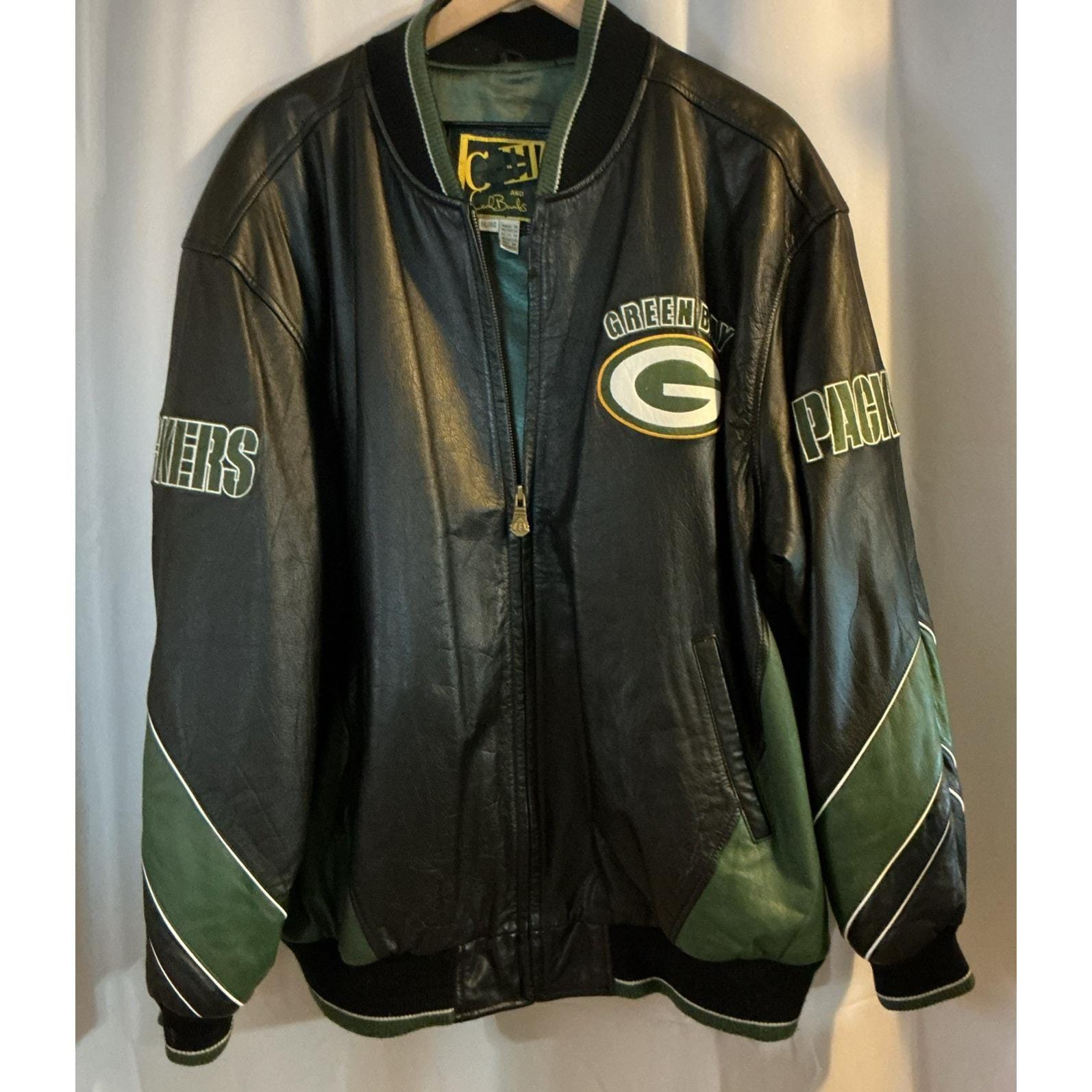 Green Bay Packers Leather Jackets - Etsy