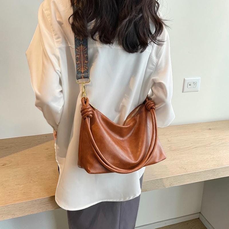 leather crossbody bags changeable strap bag