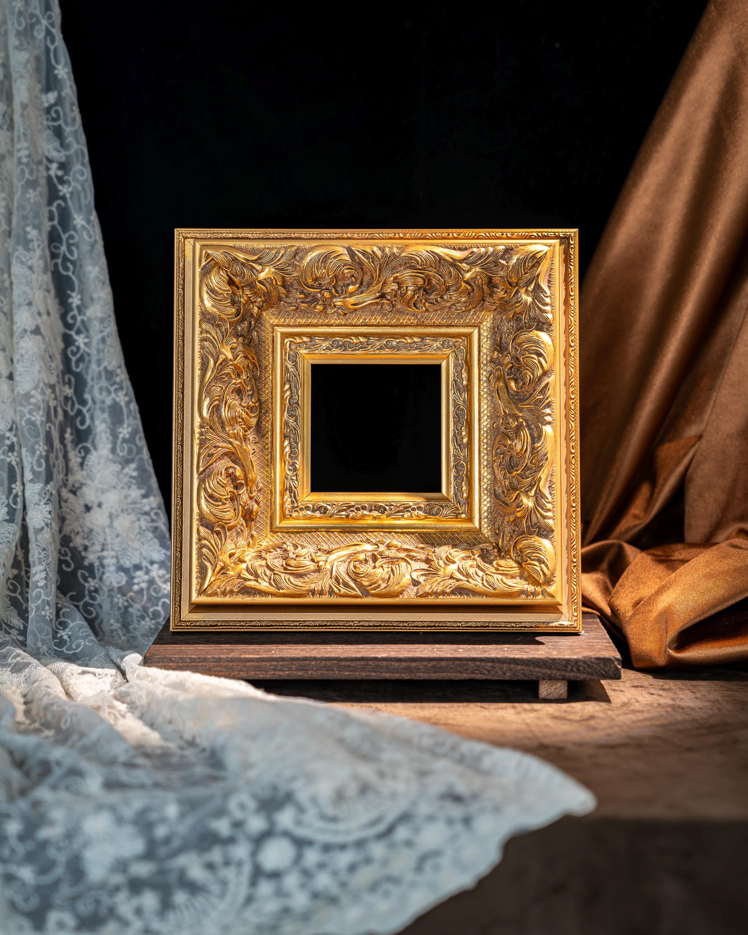 古銭富士 金色フレーム Vintage French Gold Leaf Frame - Etsy