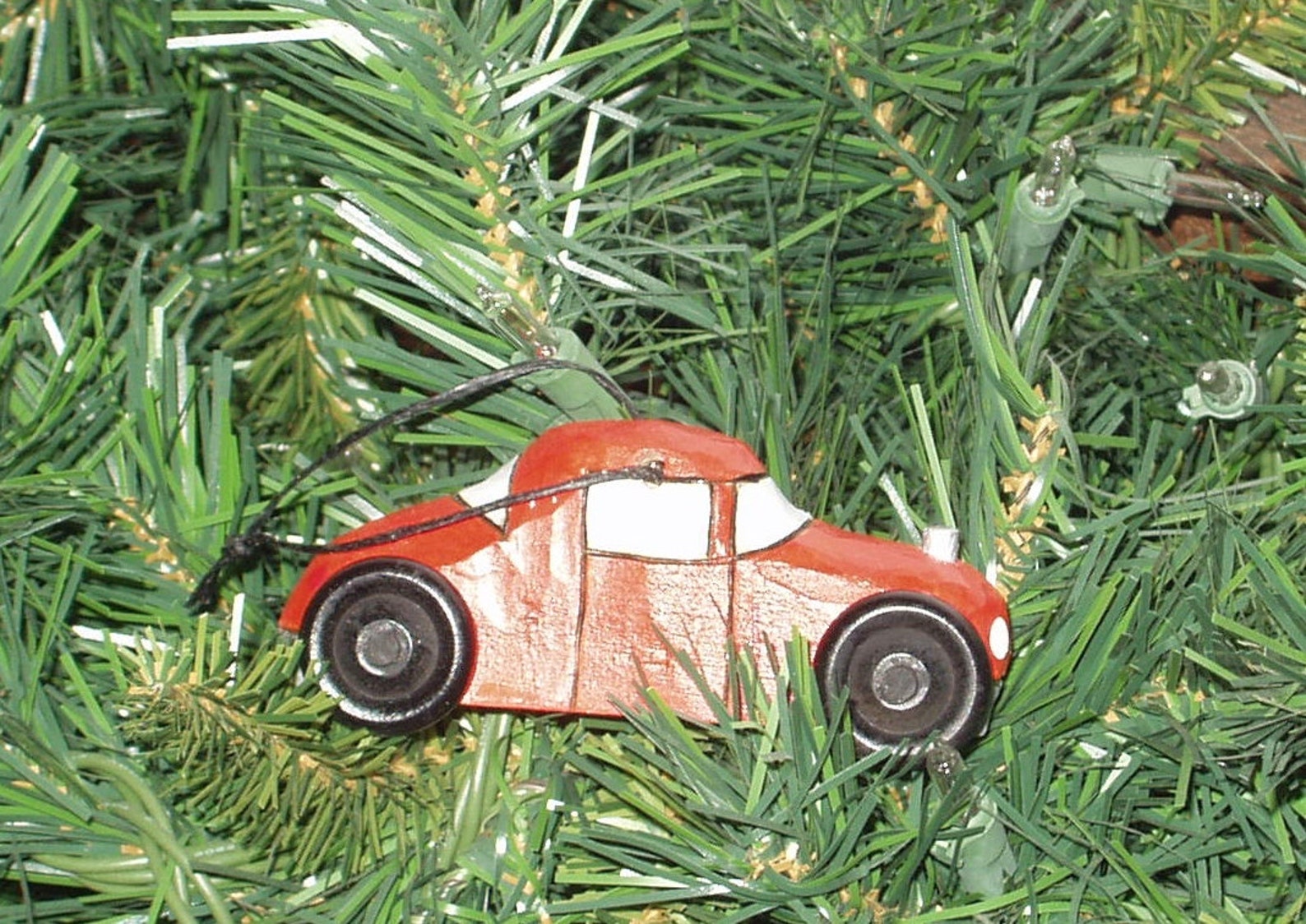Handcarved Car Ornament Wood Car Ornament Christmas Wood Etsy