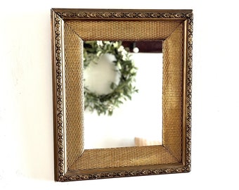 Vintage Gold Mirror Wood Frame Ornate Hollywood Regency Mirror