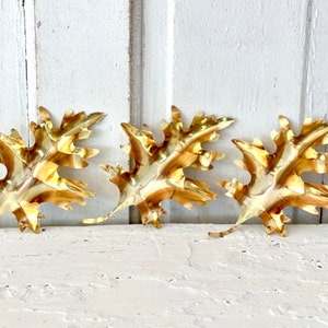 Vintage Metal Leaf Wall Decor Art Deco Midcentury Wall Art Fall Leaves