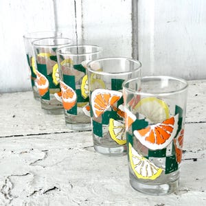 Midcentury Glasses Juice Glass Vintage Drinkware